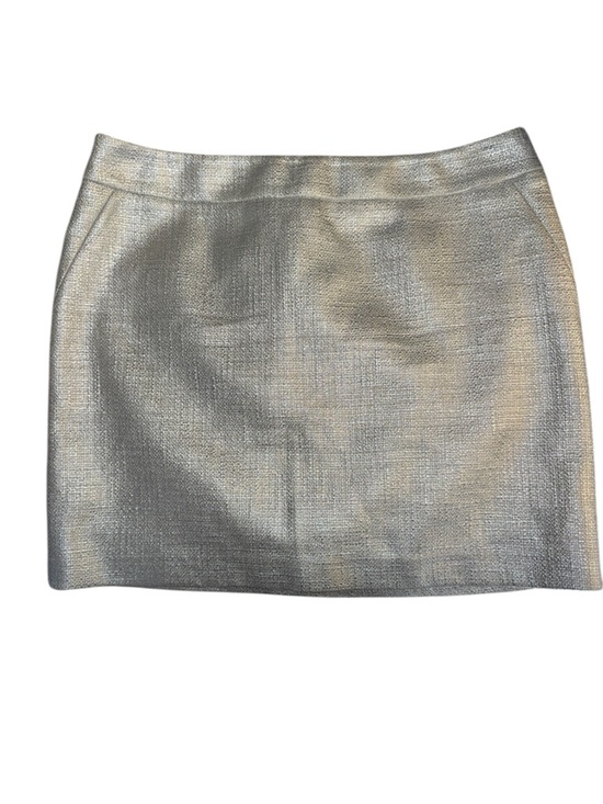 White House Black Market Dresses & Skirts - White House Black Market Metallic Silver Mini Skirt Sz 12